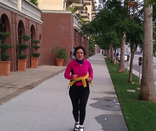 Brenda Avadian training for the LA Marathon in SANDALS