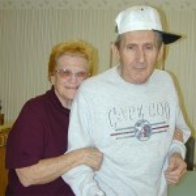 Caregiver Marion with her husband Don Riley