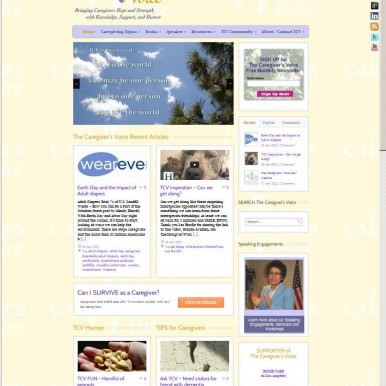 The Caregiver's Voice newly designed website