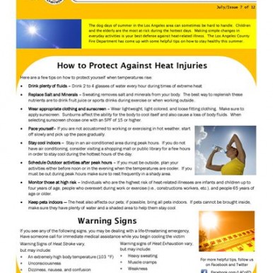 How to protect against heat injuries