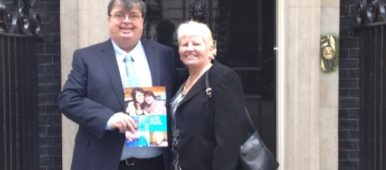 VOICES with Dementia - Norrms McNamara with his caregiver and wife, Angel Elaine at 10 Downing Street UK