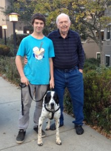 Grandson Peter Juul with his Far FarSonPeterJuul and dog Rass Oakland CA