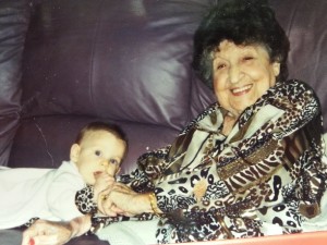 Jaclyn O'Keefe with her great Grandma Rose Ancillotti