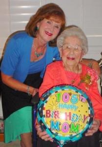 Caregiver Claire Abel with her 105 year old mom Anne B