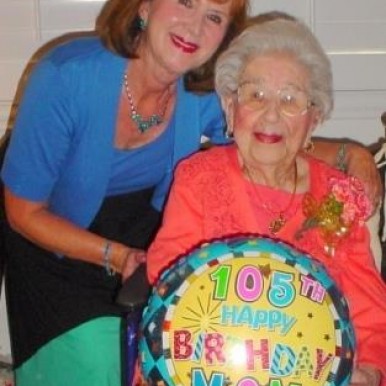 Claire Abel with her 105 year old mom Anne B
