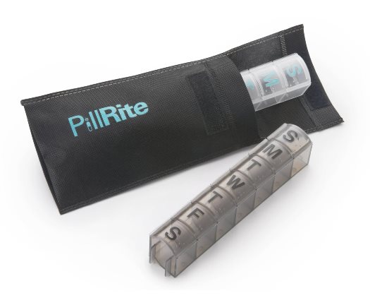 PillRite 2 pillboxes w travel tote
