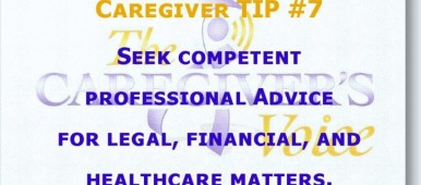 Avadian's Caregiver TIP 7 of 8 - Seek competent professional advice