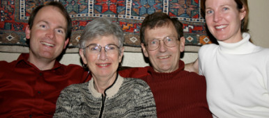 Dr. Lisa Price with brother Michael and Parents