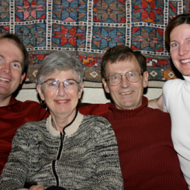 Dr. Lisa Price with brother Michael and Parents