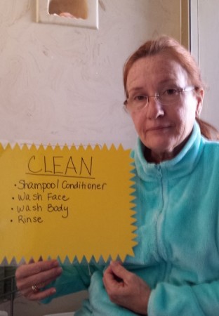 Susan Suchan created laminated signs to help her remember as she lives with Alzheimer's and FTD