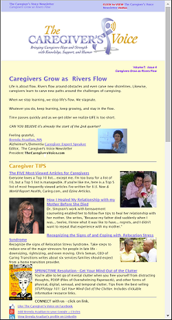 The Caregiver's Voice Newsletter April 2016 - Caregivers Grow as Rivers Flow
