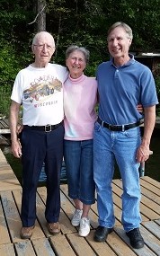 Hubby David w his aunt Angie and Uncle Joe in Northern Wisconsin