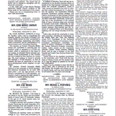 Page from Congressional Record featuring Michael Ellenbogen's remarks re Alzheimer's
