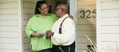 Father Daughter standing at front door - InnovAge provided photo