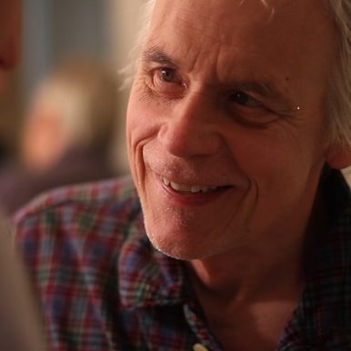 Mike O'Brien in Mentia short documentary, smiles