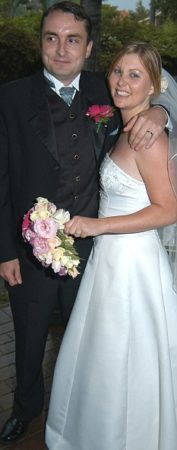 Rebecca and Scott Doig on their wedding day. Rebecca was diagnosed with Alzheimers.