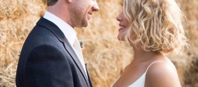 Becky Barletta and her husband Luca on their wedding day