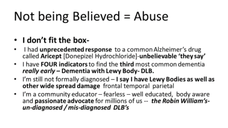 Val Schache presentation - Not Being Believed - Abuse Slide