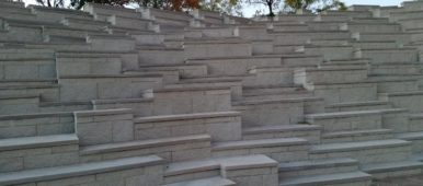 Caregivers Step Up to Caregiving - Diverse arranged concrete Steps at the Muhammed Ali Center in Louisville, KY