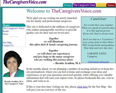 The Caregivers Voice Homepage 2002 Nov 25