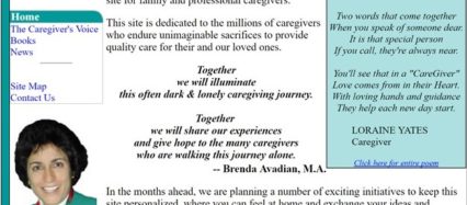 The Caregivers Voice Homepage 2002 Nov 25