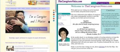 The Caregivers Voice Homepages in 2017 Dec 29 and 2002 Nov 25