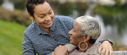 Caregiver with Elder woman outdoors_Northwestern Mutual Life - Neibart Group_JSP2220_72dpia