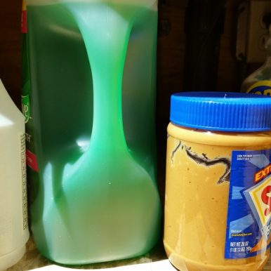 Moving Parent into Your Home Peanut Butter w Cleaning Supplies