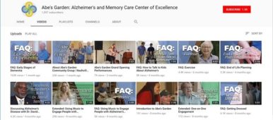 Abe's Garden YouTube Page to help caregivers for people with dementia