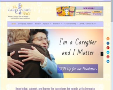 The Caregivers Voice Home page - https closed padlock