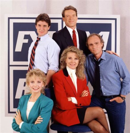 Original Murphy Brown cast - five members - courtesy of Herbie Pilato