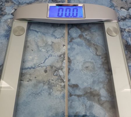 Glass weight scale - diet and exercise