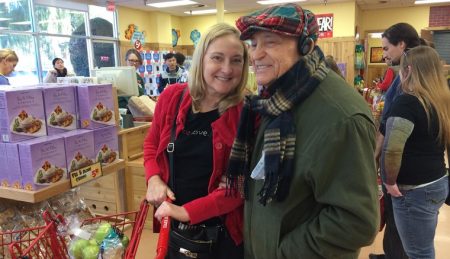 AARP's family and caregiving expert, Amy Goyer shopping with her father