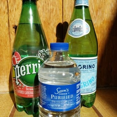Assorted water bottles