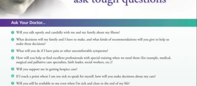 When Drafting your Advance Health Care Directives or Living Will here are questions to ask of various professionals, family members, and advisors.