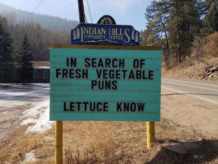 Indian Hills Community Center Sign-Lettuce