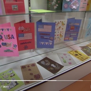 202Person with dementia makes greeting cards for sale in dementia village - PBS Newshour Video
