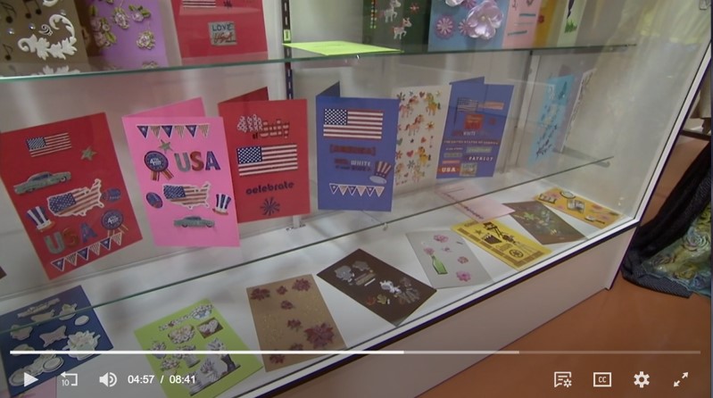 202Person with dementia makes greeting cards for sale in dementia village - PBS Newshour Video