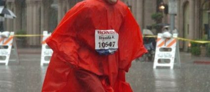 Brenda Avadian running Los Angeles Marathon @ Wilshire Blvd