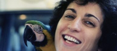 Brenda Avadian in the 1990s taking time off for a little fun w a Macaw