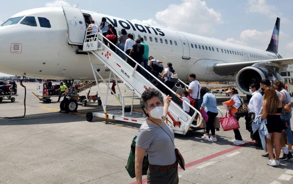 Brenda Avadian before boarding Volaris plane in Mexico