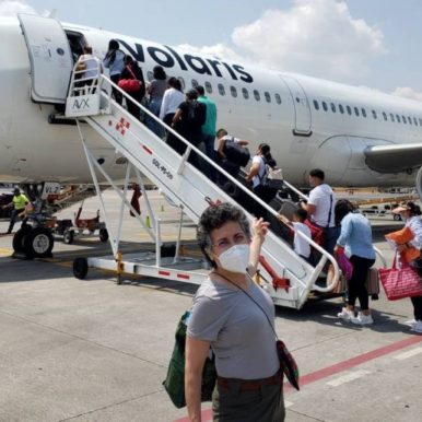 Brenda Avadian before boarding Volaris plane in Mexico