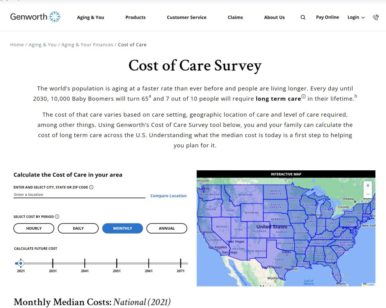 Genworth's Cost of Care tool