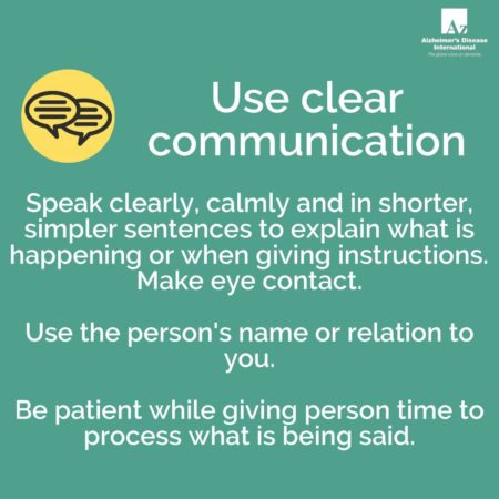 Alzheimer's Disease International - Advice Card on clear communication in times of crisis